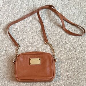 Michael Kors Brown Leather Crossbody Bag